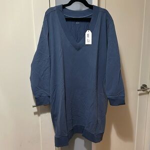 NWT Universal Standard V Neck Sweatshirt Dress Sz L